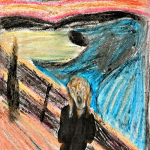pokaż obrazek - Krzyk Edvarda Muncha w interpretacji P. Grześlaka