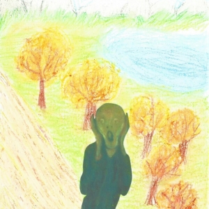 pokaż obrazek - Krzyk Edvarda Muncha w interpretacji M. Olszewskiej