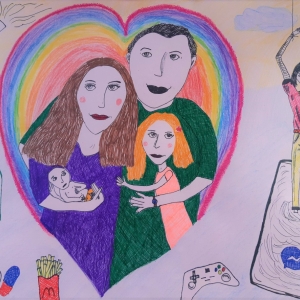 pokaż obrazek - Praca plastyczna wykonana na konkurs Szczęśliwy dom, szczęśliwa rodzina