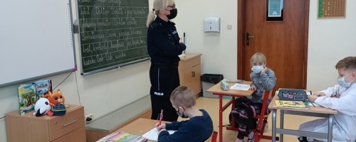 Wizyta policjantów z Wydziału Prewencji KWP w Gdańsku, klasa IIIB