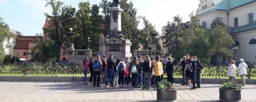 Wizyta młodzieży z partnerskiej szkoły w Uehlfeld - wycieczka do Warszawy